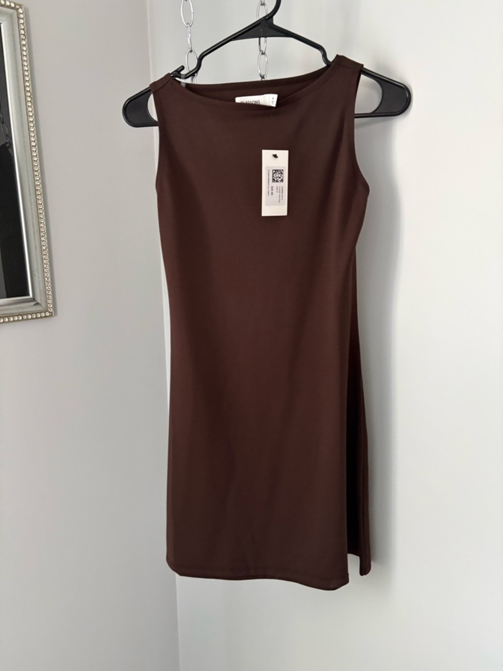 Glassons Chocolate Brown Sleeveless Mini Shift Dress